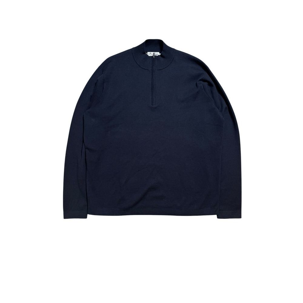 Peter Millar Crown Comfort 1/4 Zip Pullover Mens Large Black Mock Neck